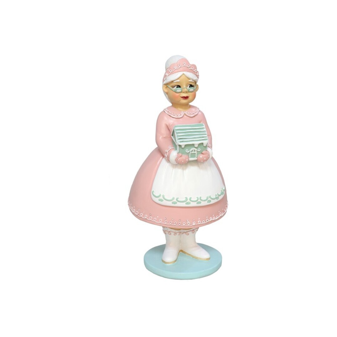FIGURA MUJER DEC.ROSA 12X11X23CM 9087500