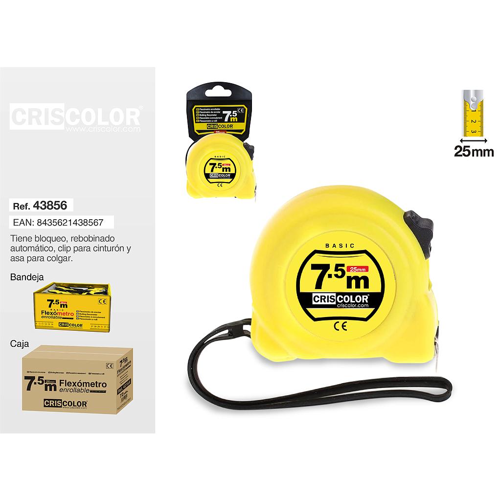 FLEXOMETRO ENROLLABLE 7.5MX25MM 9027500
