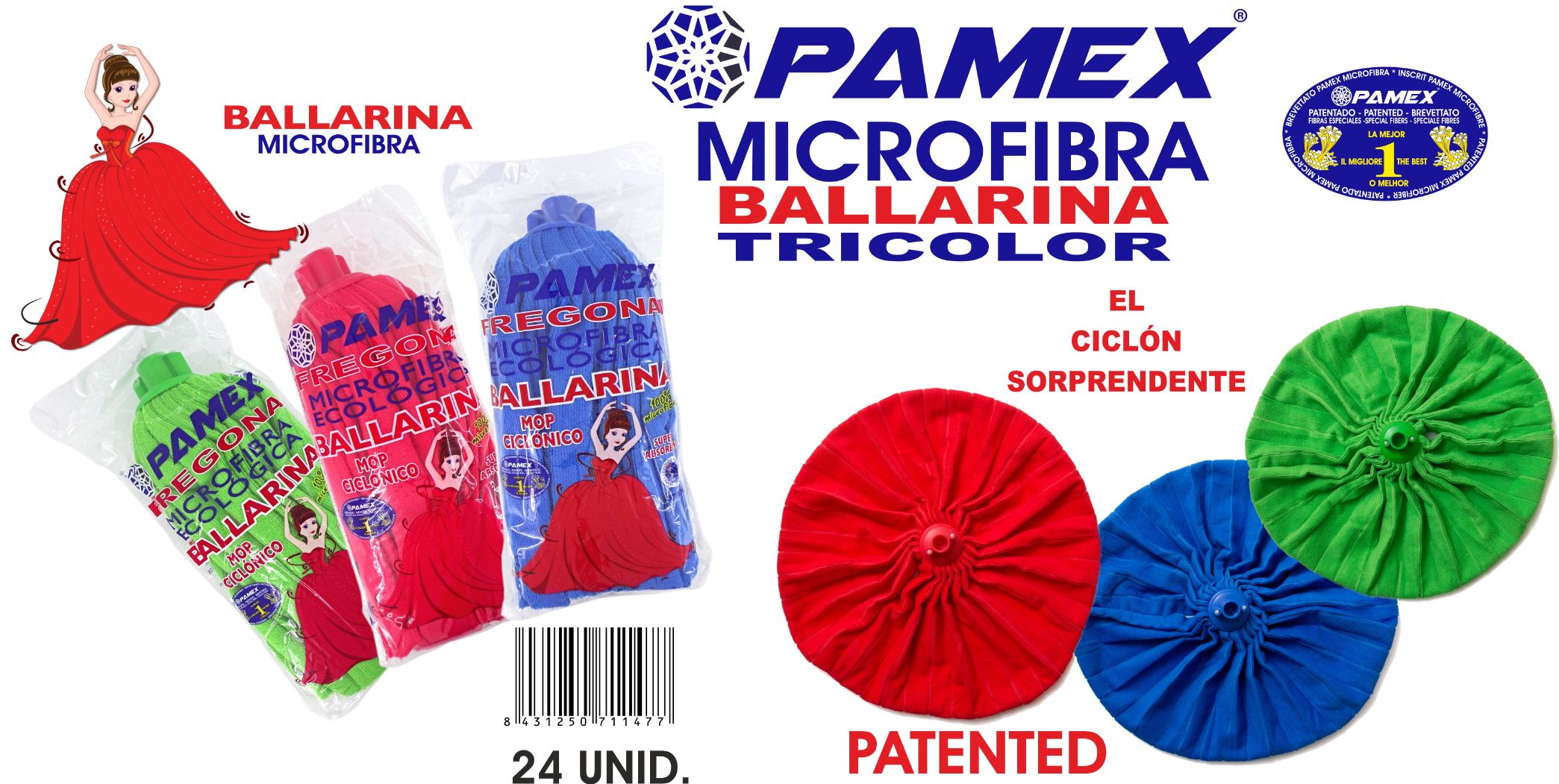 FREGONA BALLARINA TRICOLOR  9016500