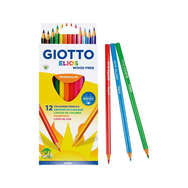 GIOTTO LAPICES COLORES  TRIANG 12U 9018500