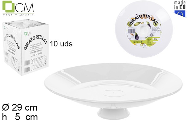 GIRATORTILLAS BLANCO 29CM 90100