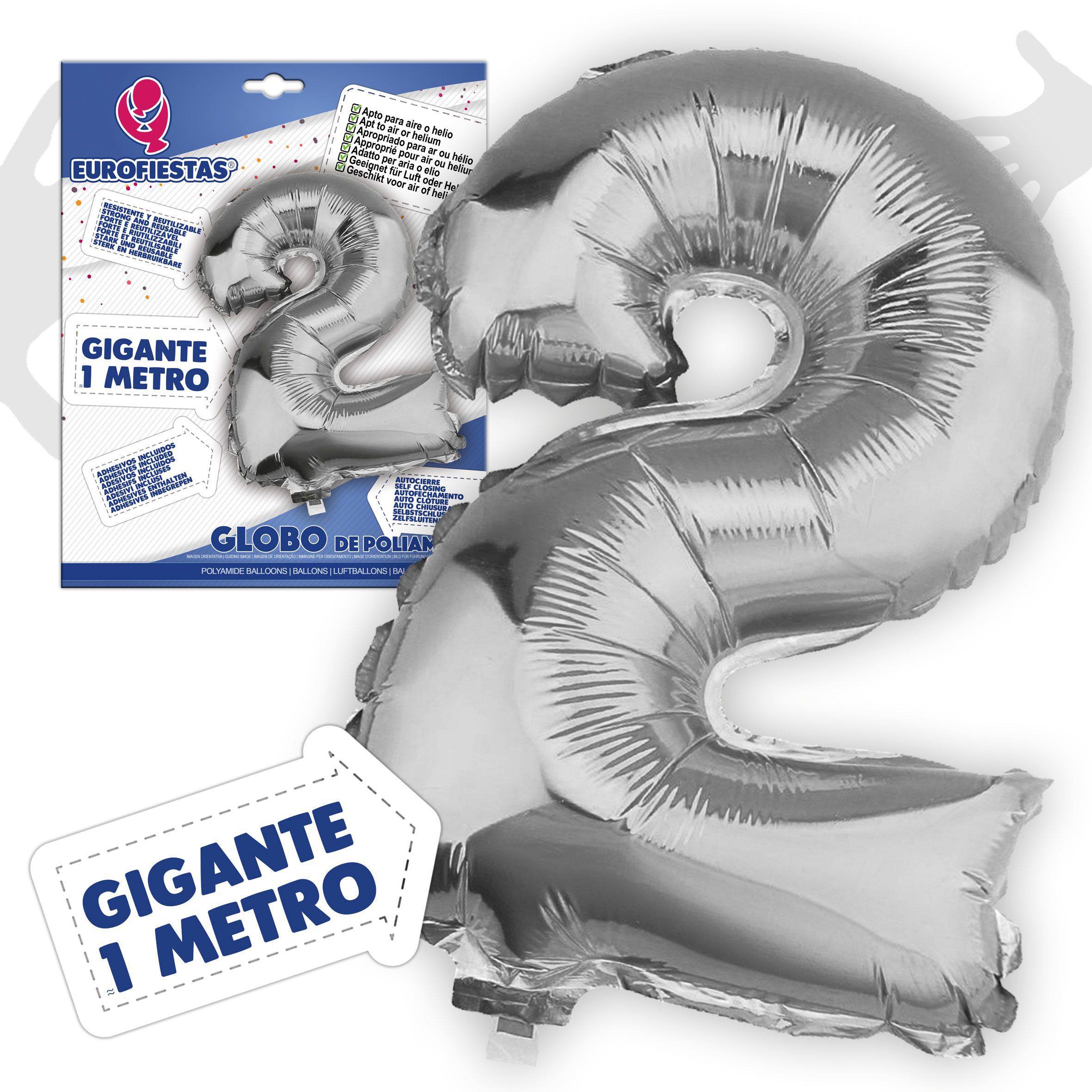 GLOBO POLIAMIDA N2 PLATA 1M 9017500