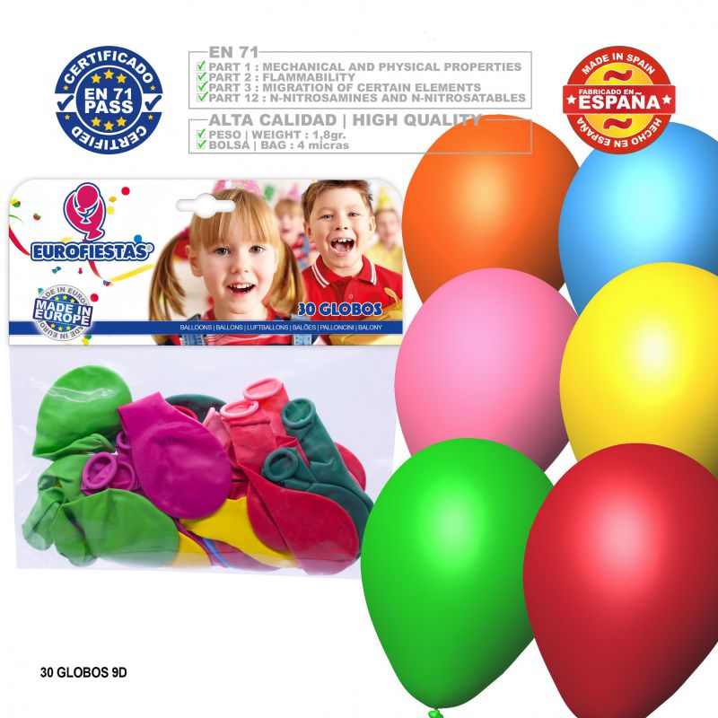 GLOBOS SURTIDOS 30UD 901200