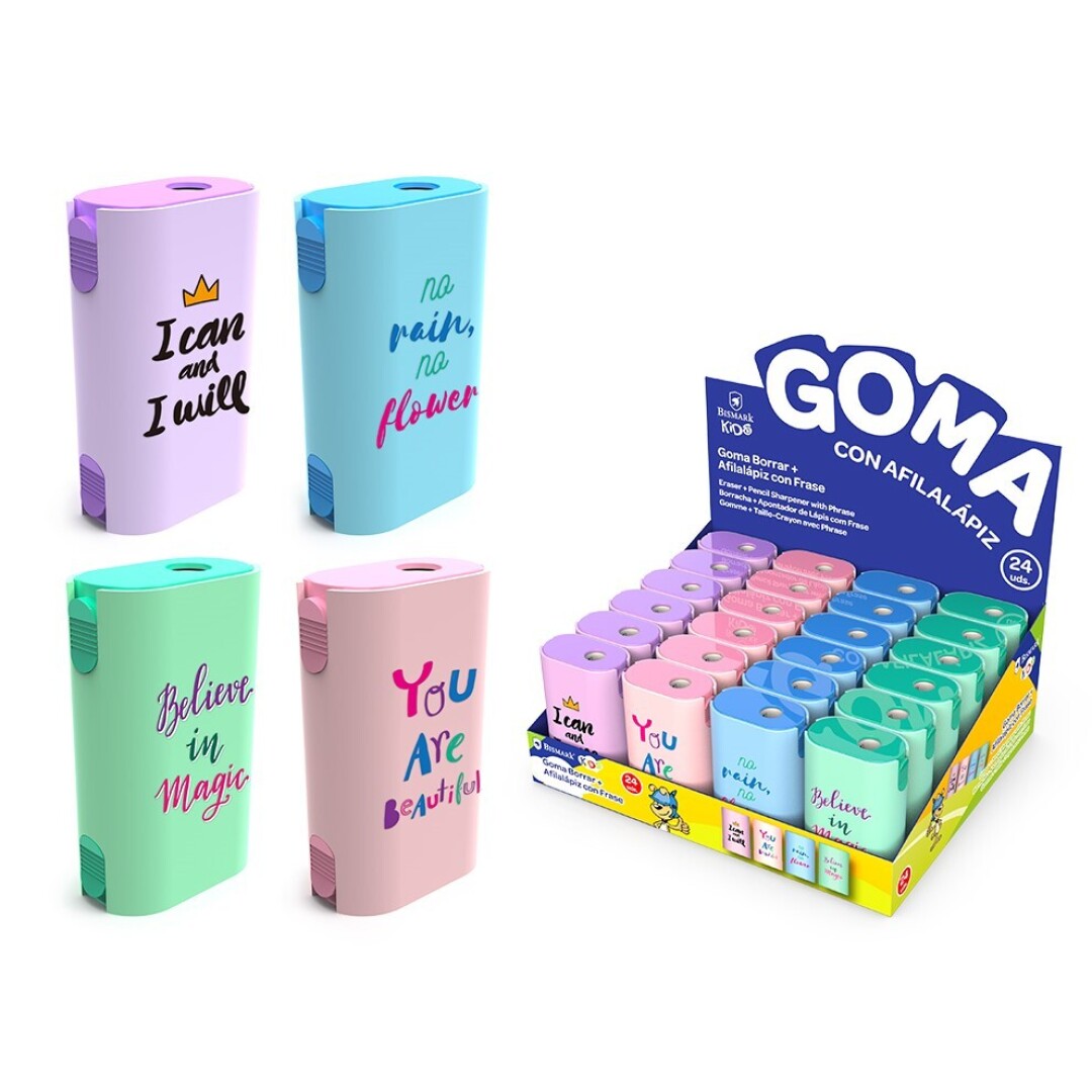 GOMA BORRAR+AFILALAPIZ FRASES 900800