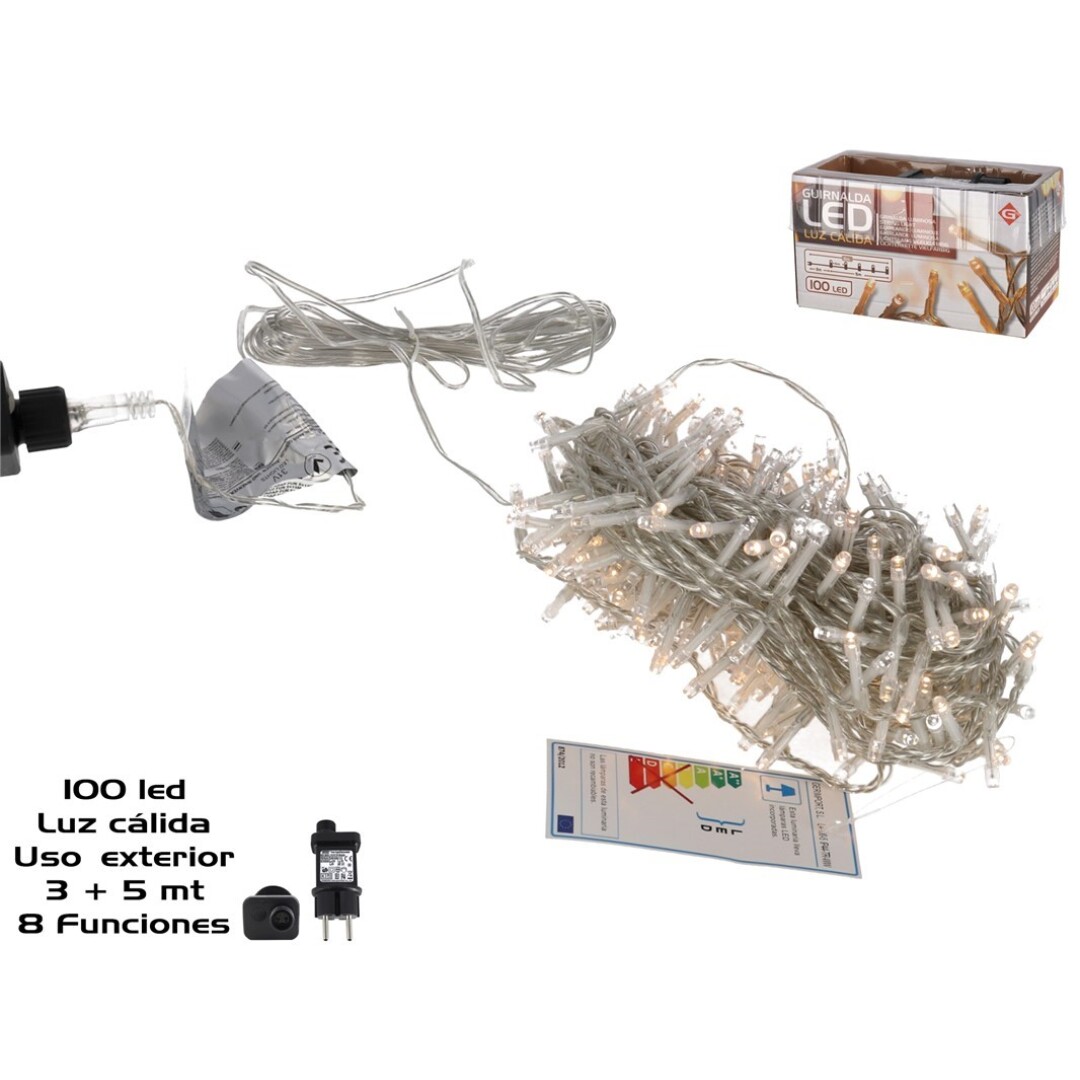 GUIRNALDA 100LED CAL.EXT. 3FUN 5M 906300
