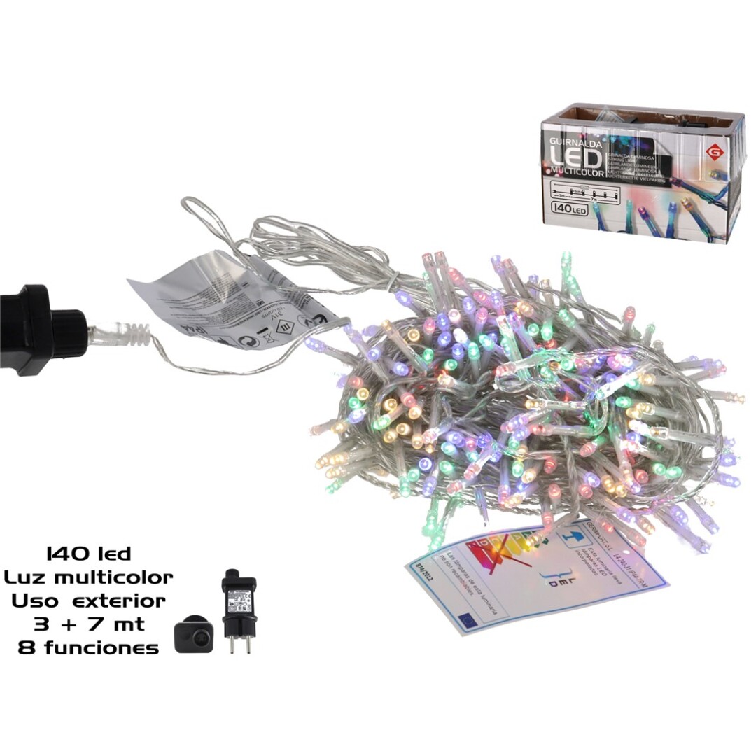GUIRNALDA 140LED MULTI 3FUN+7M 9078500