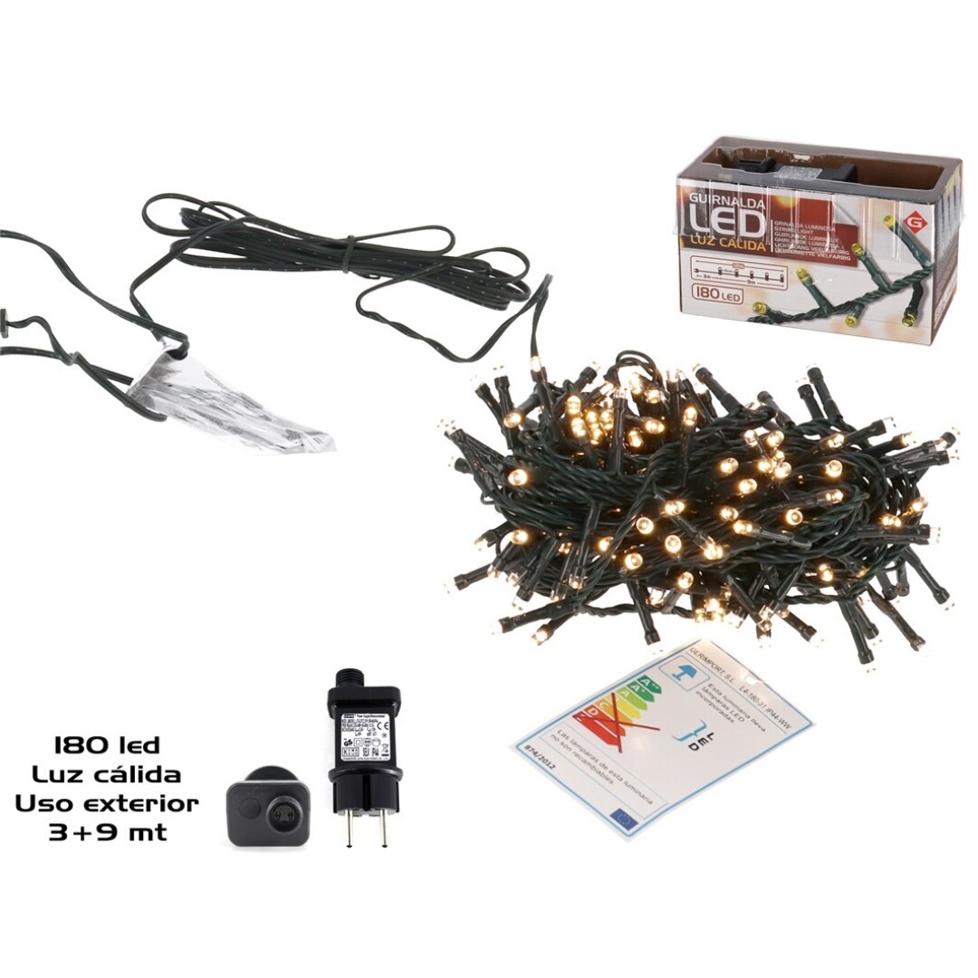 GUIRNALDA 180LED EXT FUN 3+9M CALI. 908800