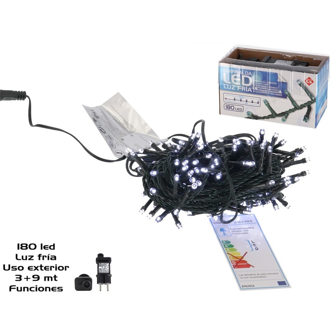 GUIRNALDA 180LED FRIA EXT 3FUN 9M 909100