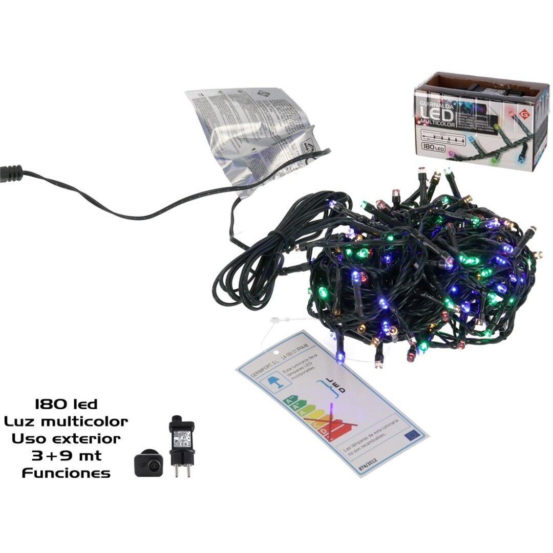 GUIRNALDA 180LED MULT FUN3+9M 908800