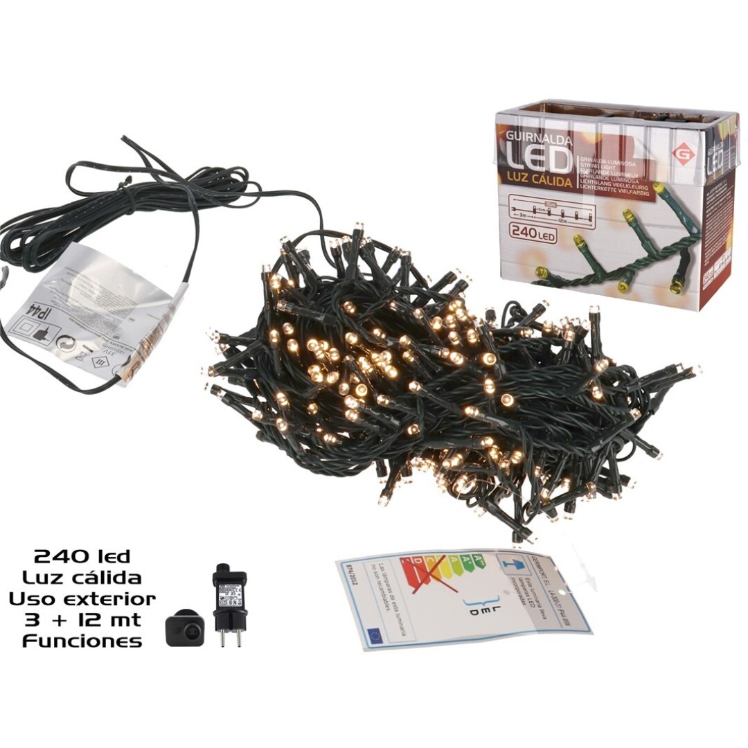 GUIRNALDA 240LED 3FUN 12M CALI 909500
