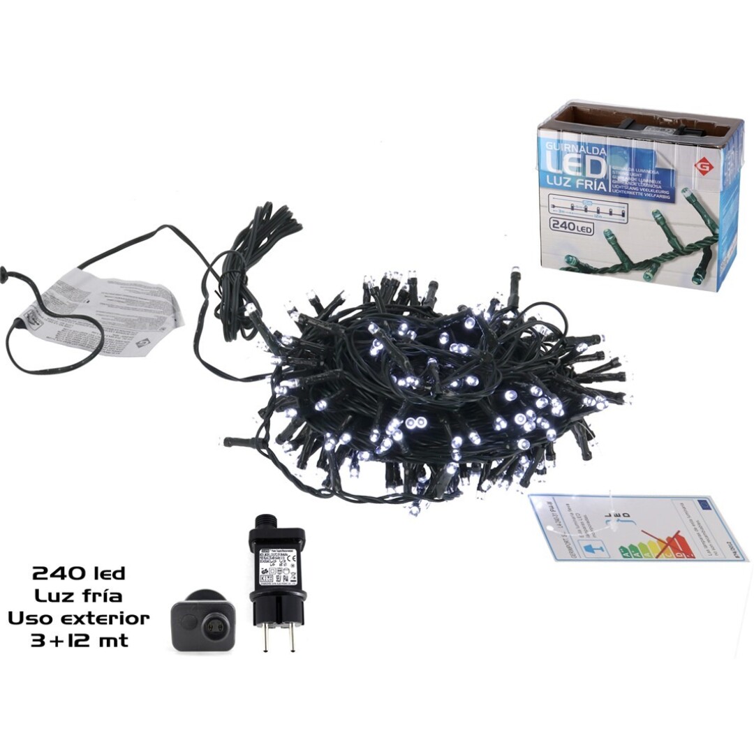 GUIRNALDA 240LED EXT F3+12M FRIA 9102000