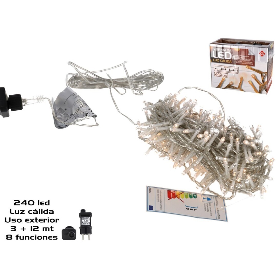 GUIRNALDA 240LED EXT FUN 3X12M 9101500