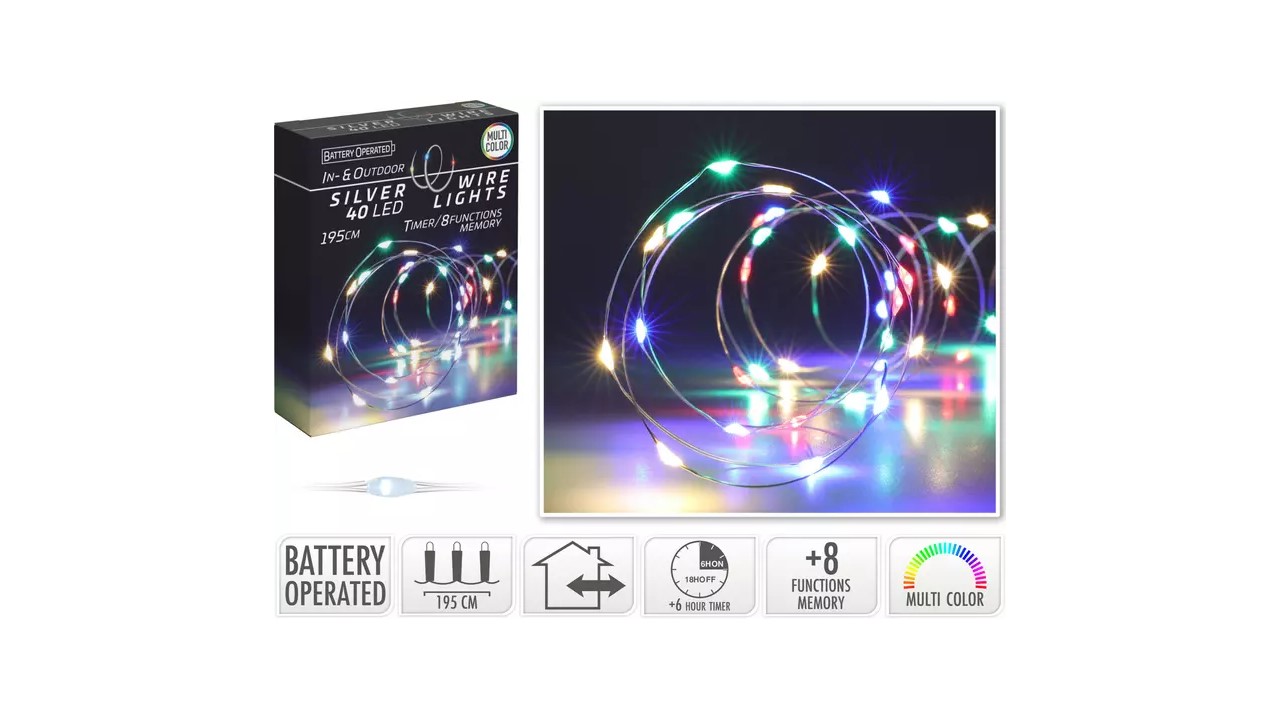 GUIRNALDA 40LED 195CM MULTICOL 9017500