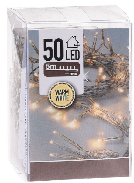 GUIRNALDA 50LED CALIDO A PILAS 9017500