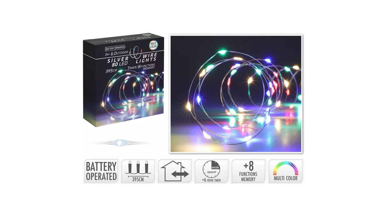 GUIRNALDA 80LED 395CM MULTIC.  9021500