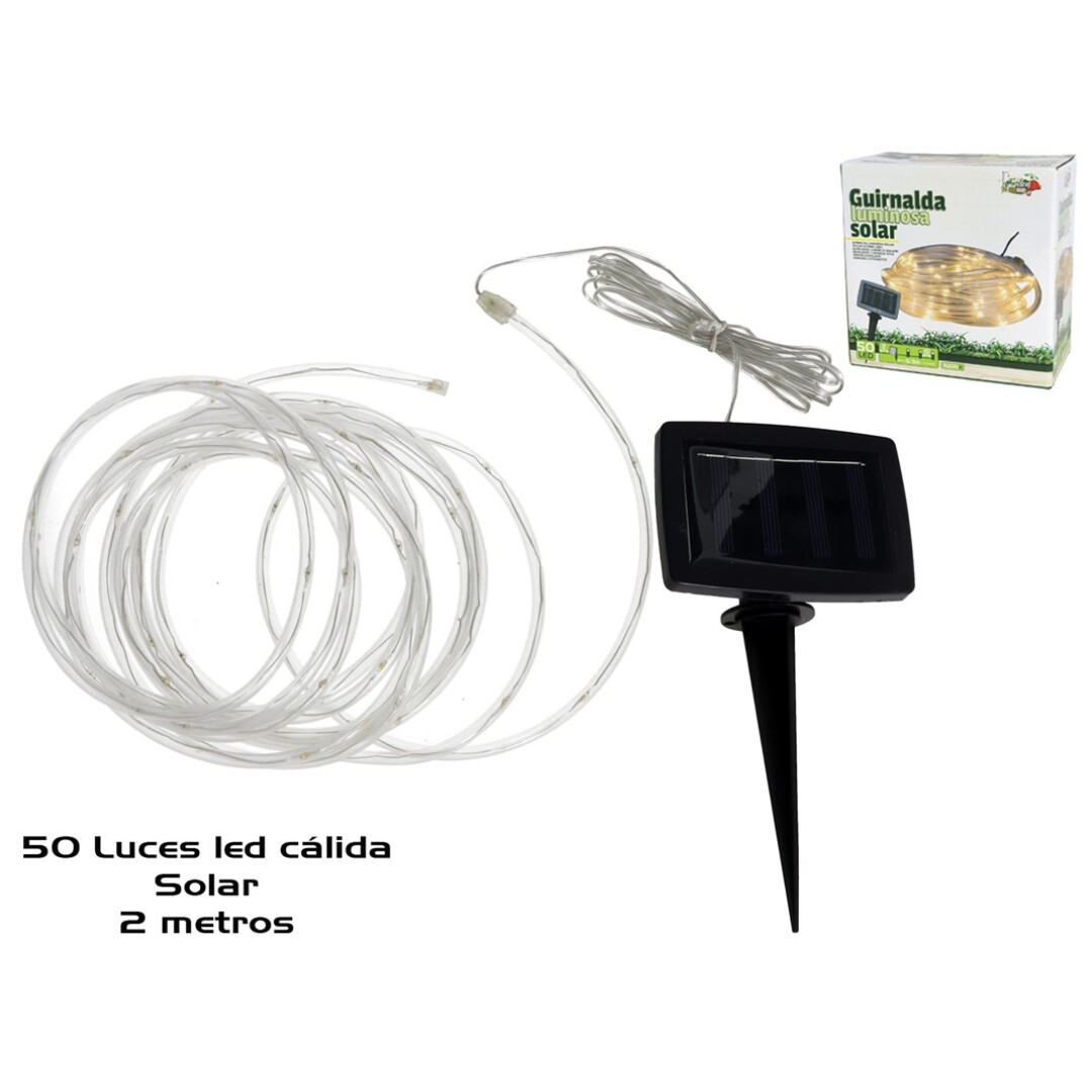 GUIRNALDA LUMINOSA SOLAR 50LED 2M 906000