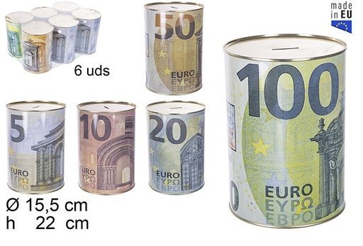 HUCHA METAL EURO 15X22CM 902800
