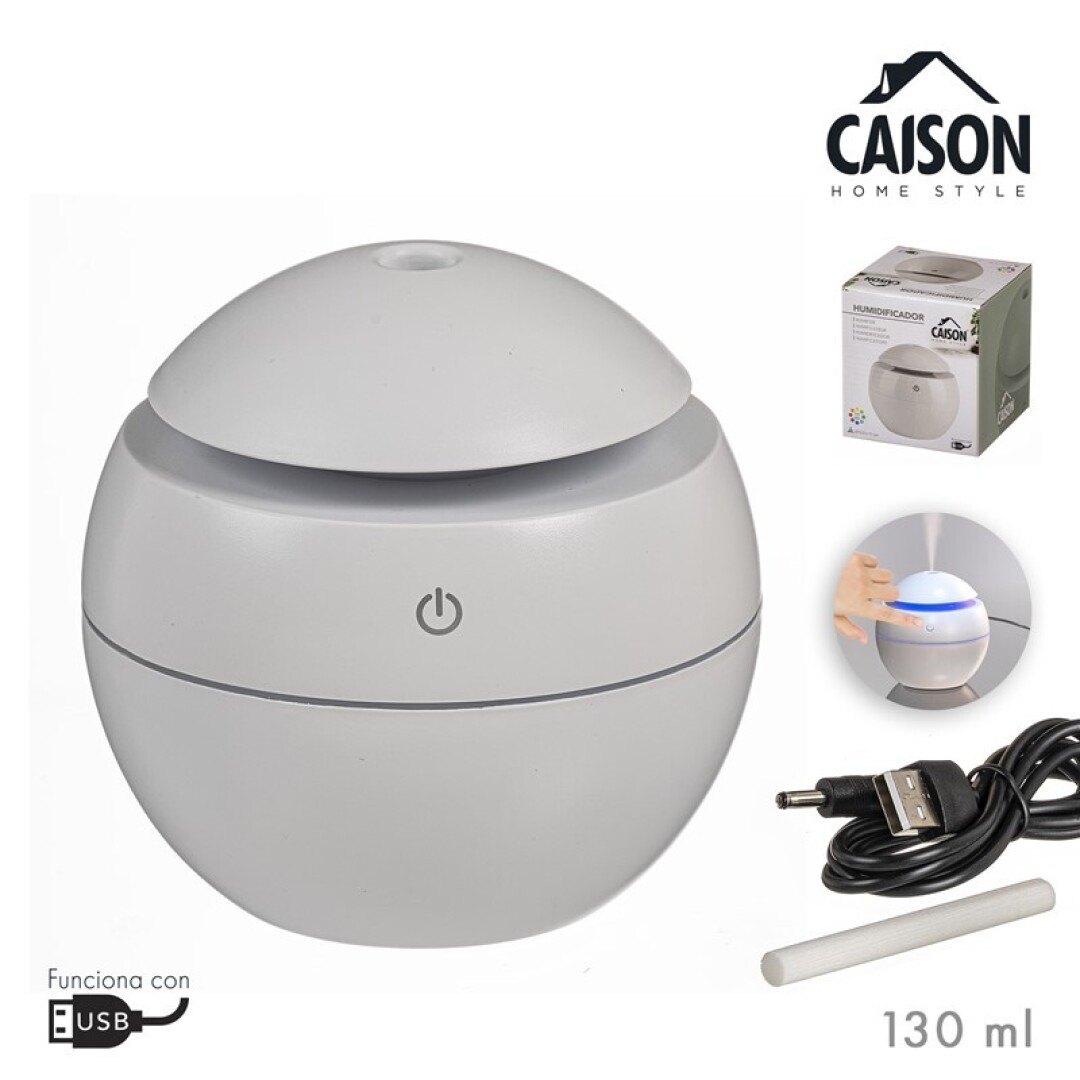 HUMIDIFICADOR USB LED BLANCO 130ML 908000