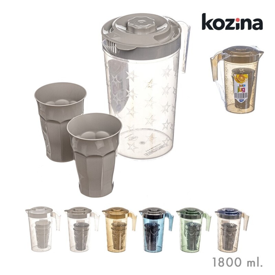 JARRA ITALIA PLAST. C/2VASOS 1.8L 9019500