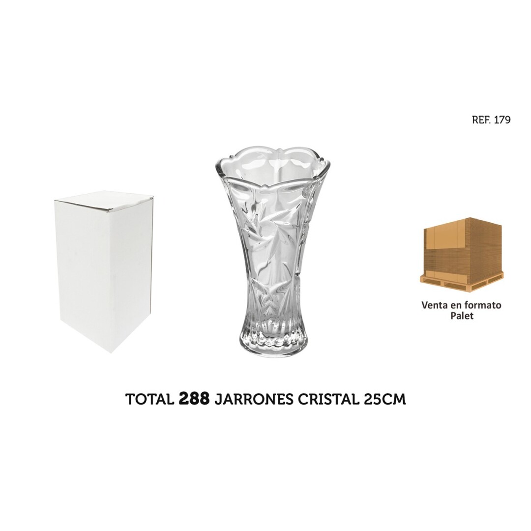 JARRON CRISTAL LABRADO 25CM 9019500