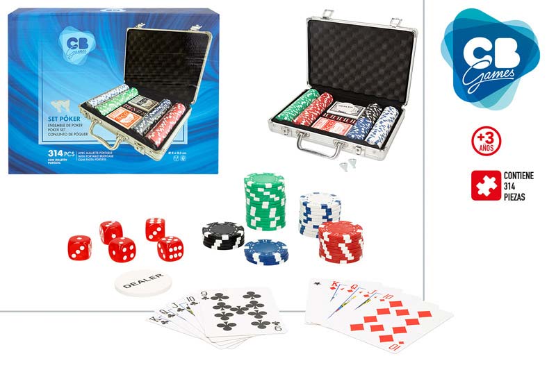 JUEGO POKER MALETIN METAL 921200