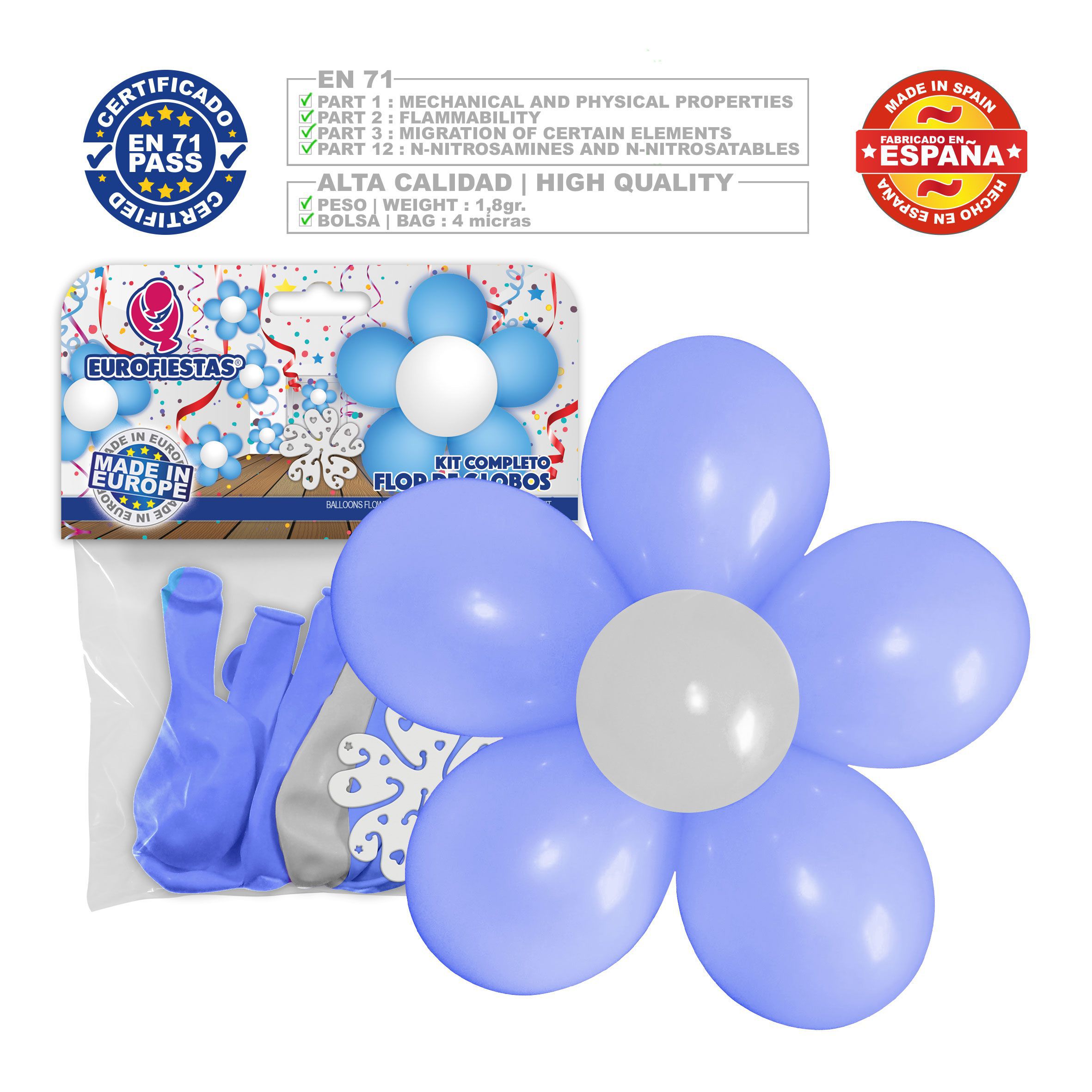 KIT FLOR GLOBOS CELESTE 9004700
