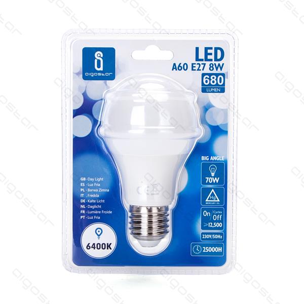 LED AIGOSTAR  A60 8W E27 6400K 901000