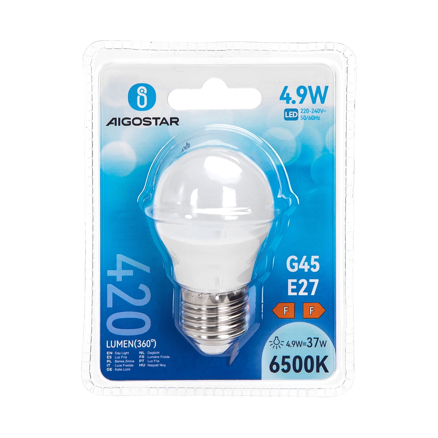LED AIGOSTAR 4.9W E27 6500K 9010500