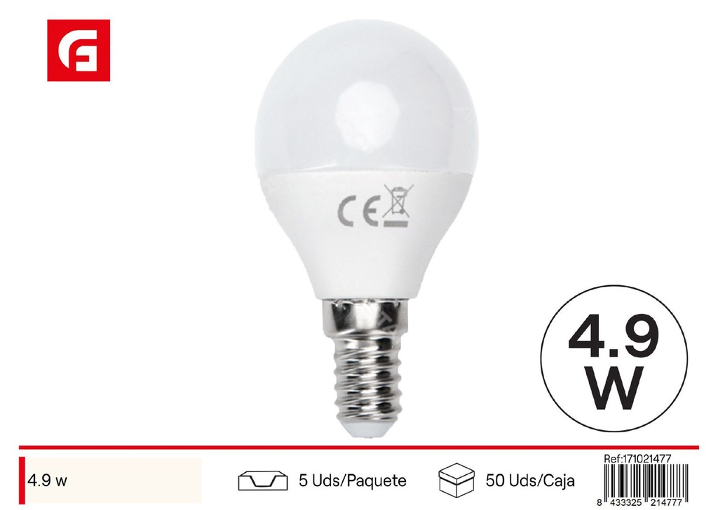 LED AIGOSTAR A5 G45 4.9W E14 6500K 901100