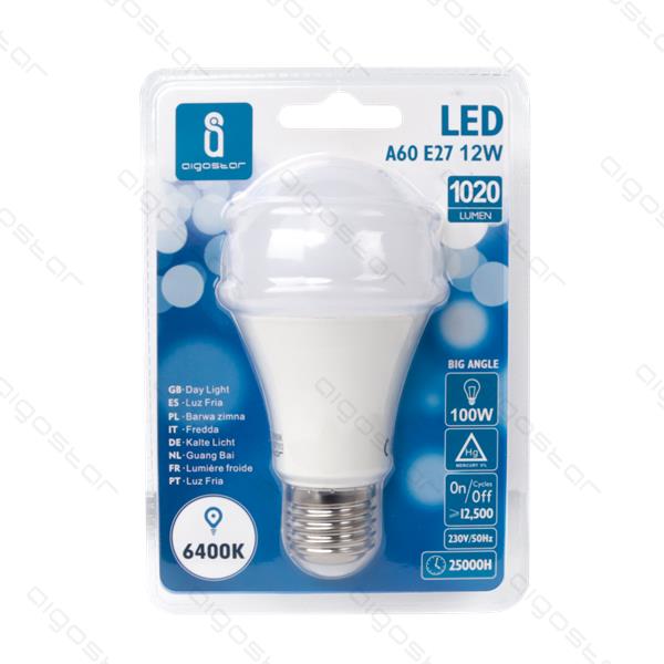 LED AIGOSTAR A60 12W E27 6400K 9013500