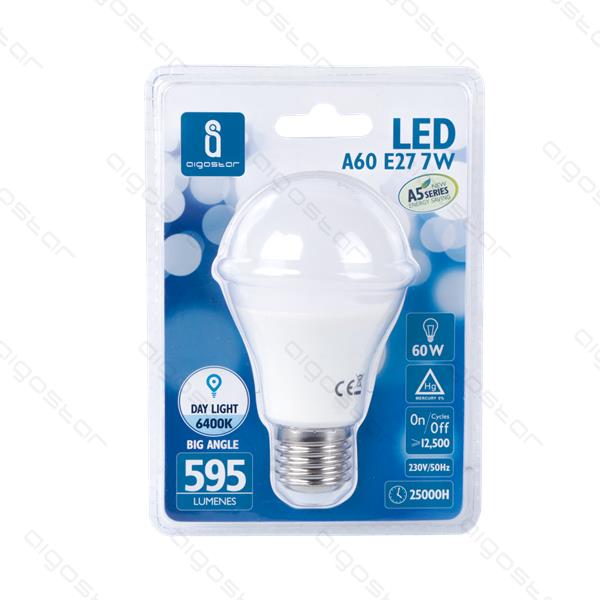LED AIGOSTAR A60 7W E27 6400K 9010000