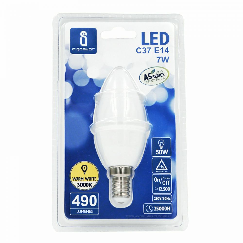 LED AIGOSTAR VELA 7W E14 3000K 9012500