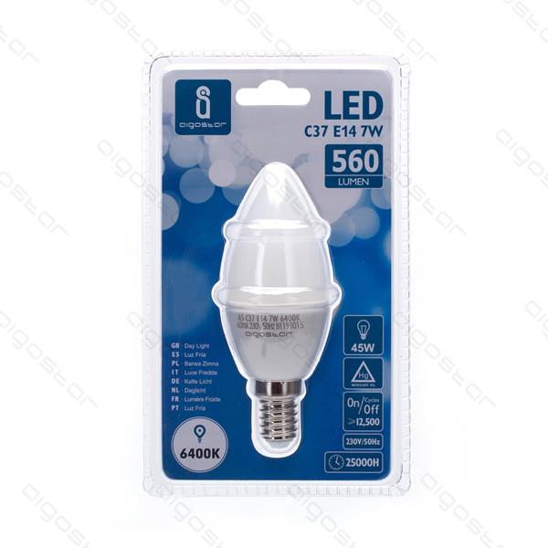 LED AIGOSTAR VELA 7W E14 6400K 9013500