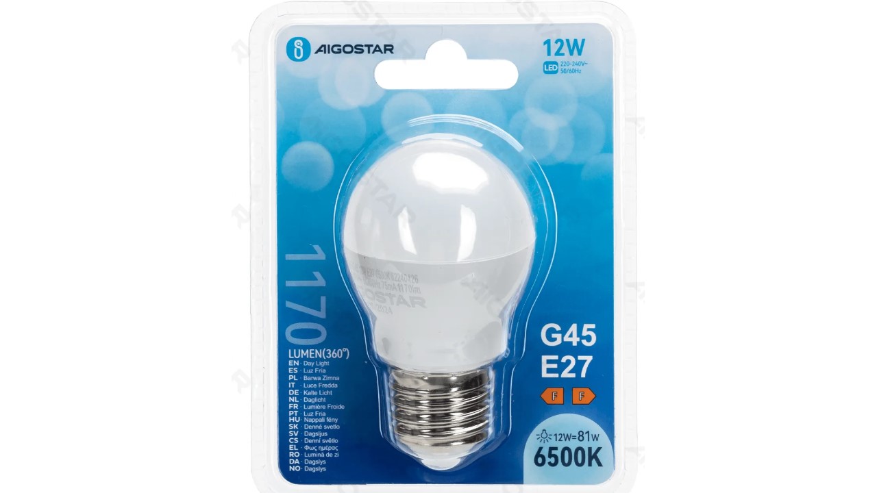 LED G45 12W E27 6500K 901500
