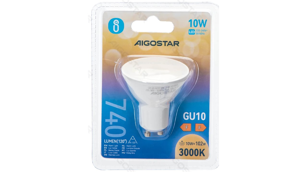LED GU10 10W 3000K 901500