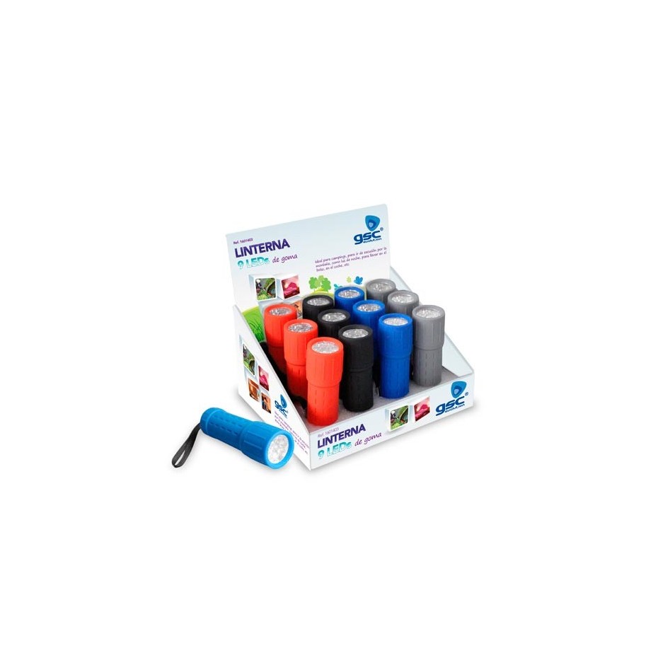 LINTERNA 9LEDS GOMA 902500