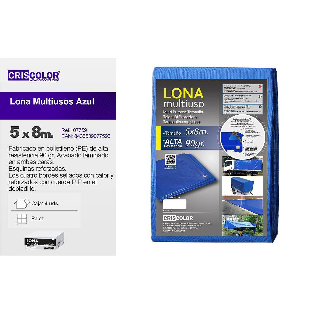 LONA MULTIUSO AZUL 5X8M 916500