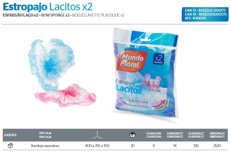 LOTE 2 LACITOS FLORAL 90050