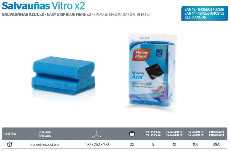 LOTE 2 SALVAUÑAS AZUL 9004800