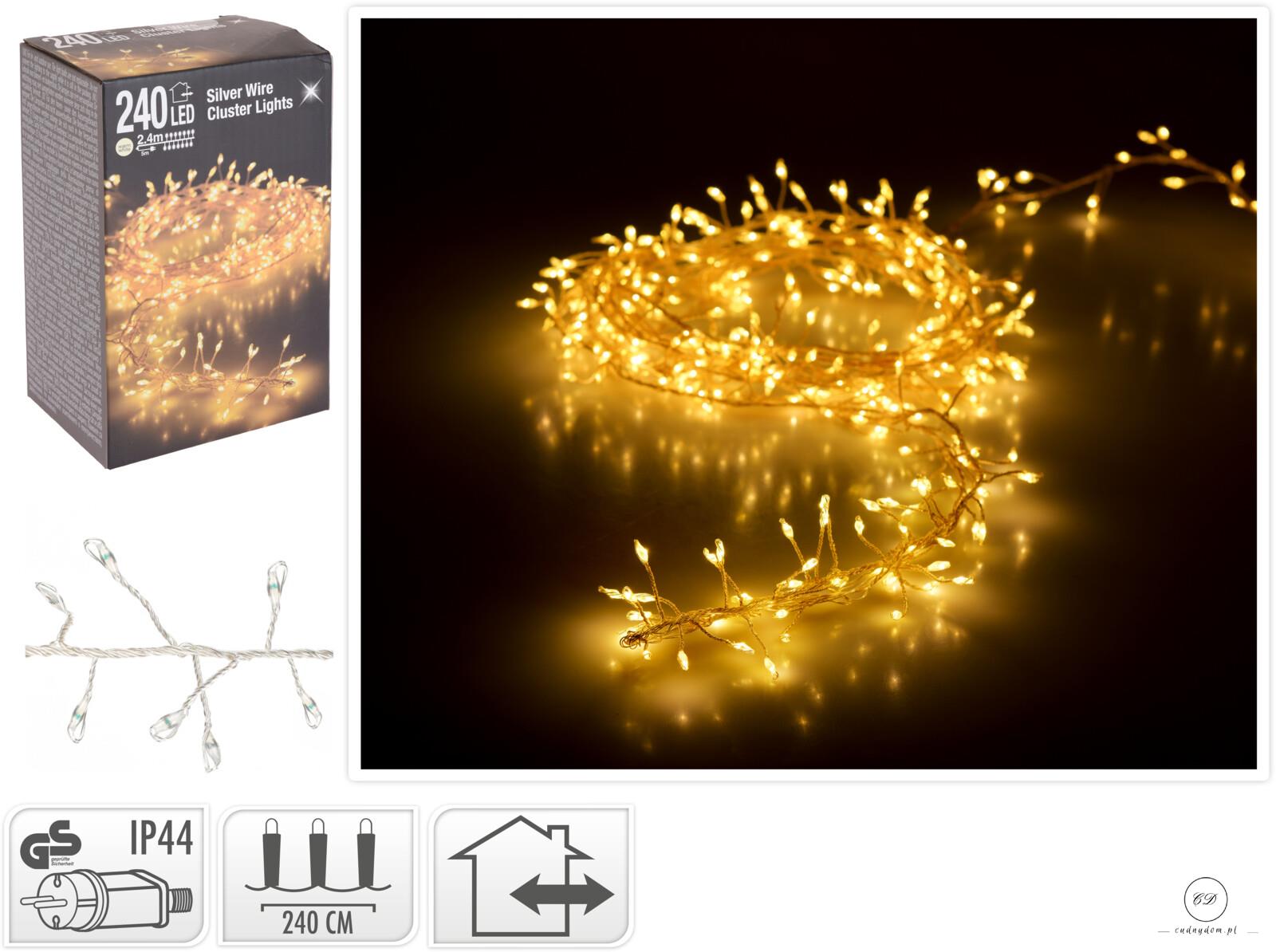 LUCES NAVIDAD 240LED BCO 907100