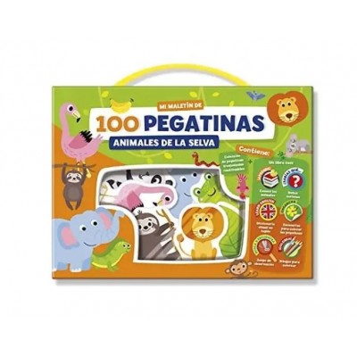 MALETIN 100 PEGATINAS ANIMALES SELVA 904000