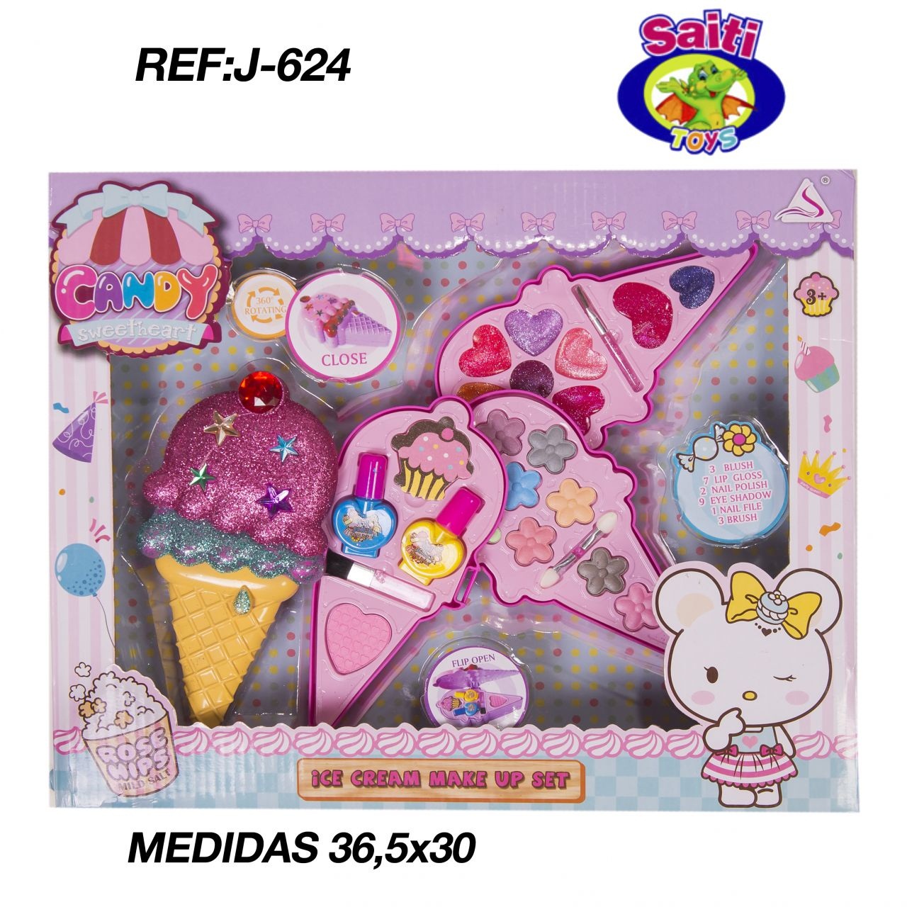 MAQUILLAJE 3PISOS HELADO BOLA 908000