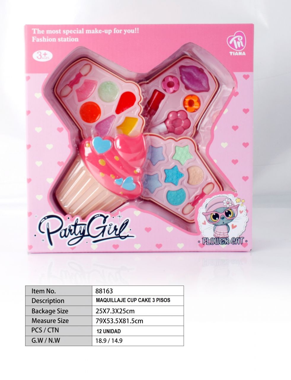 MAQUILLAJE CUP CAKE 3 PISOS 9061500