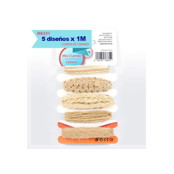 MIX CUERDAS CAÑAMO 5CMX1M 900600