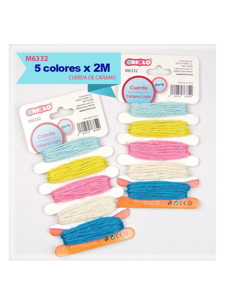 MIX CUERDAS CAÑAMO PASTEL 2MMX2M 900600