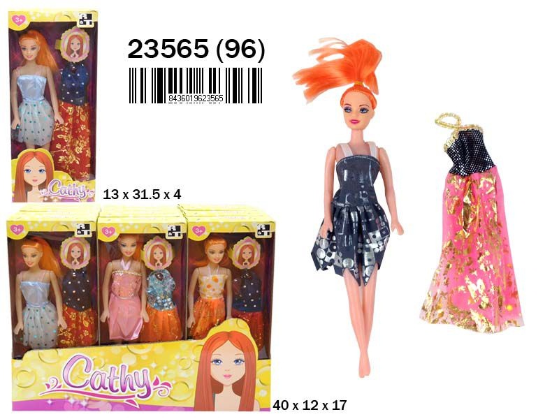 MUÑECA VESTIDO ELEGANTE C/CAJA 9016000