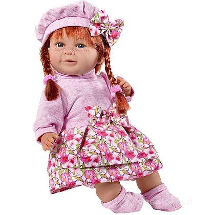 MUÑECA VESTIDO FLORES Y BOINA 38CM 930800