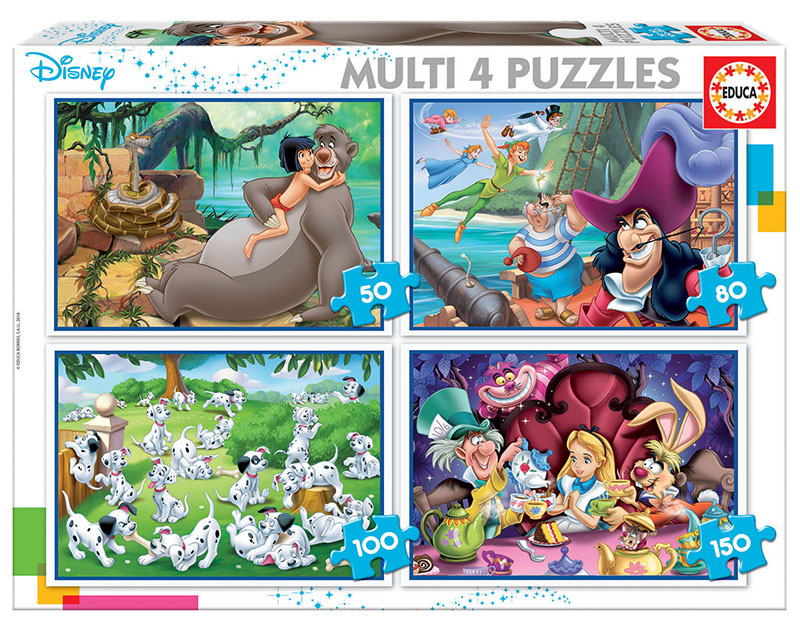 MULTI 4 PUZZLE CLASICOS DISNEY 909700