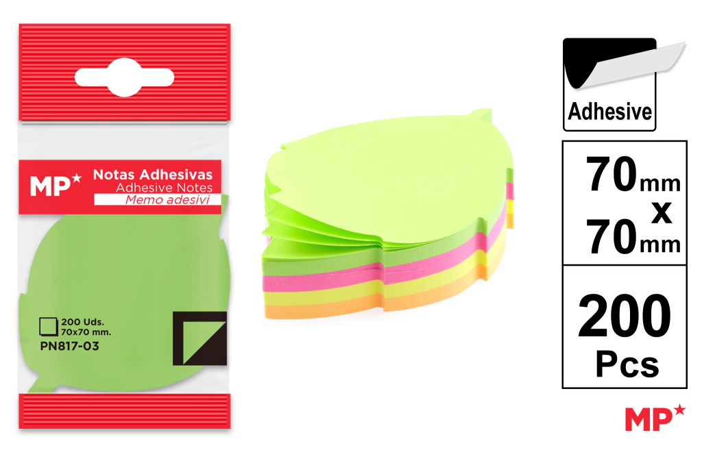 NOTAS ADHESIVAS FORMAHOJA OVAL 901100