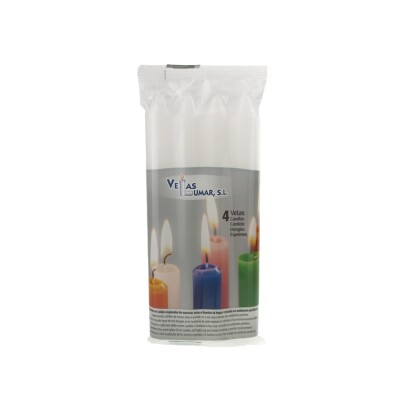 PACK 4 VELAS BLANCAS 901000